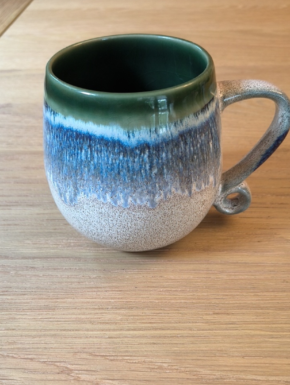Meritage Lexington Stoneware Mug | 20oz Green Blue Drip Glaze